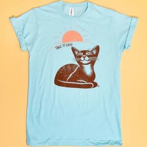 “Take it Easy” Cat Tee